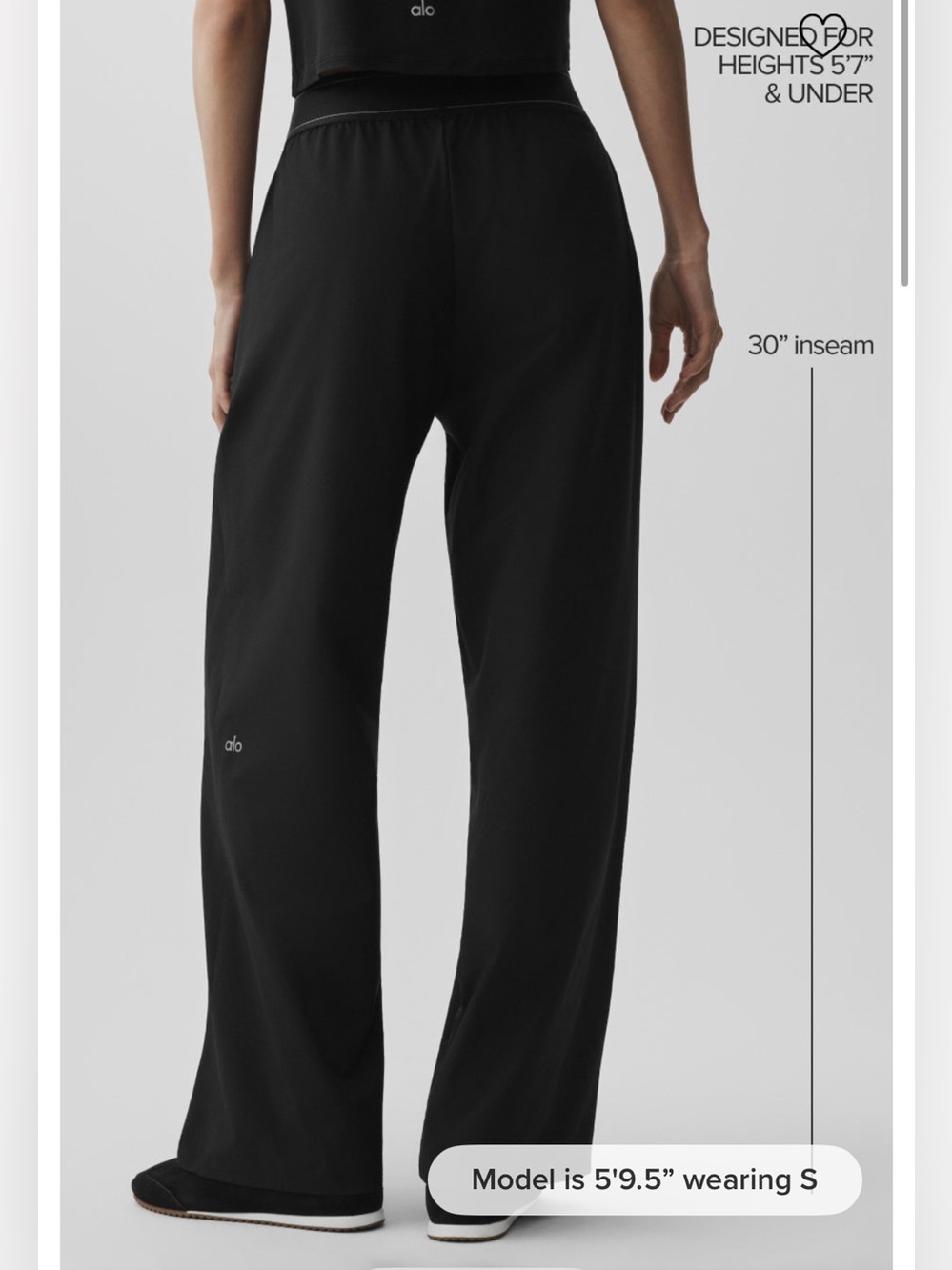 NWT Alo Yoga Suit Up Trouser (Regular Length) in Black 🖤 - Picture 2 of 7